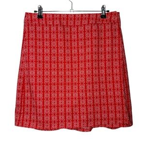 RipSkirt Hawaii Wrap Skirt size Medium Length 2 Red Orange Floral Beach Coastal
